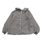 LITTLE BEAR camicia tinta unita con fantasia a quadrettini Bianco per Bambina 72225 BIANCO LITTLE BEAR 