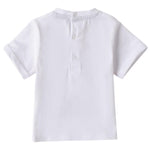 Minibanda T-Shirt Girocollo Tinta Unita con Stampa per Neonato 3B613 BIANCO MINIBANDA 