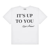 Moschino T-Shirt Tinta Unita con Stampa per Bambina HAM06R BIANCO MOSCHINO 