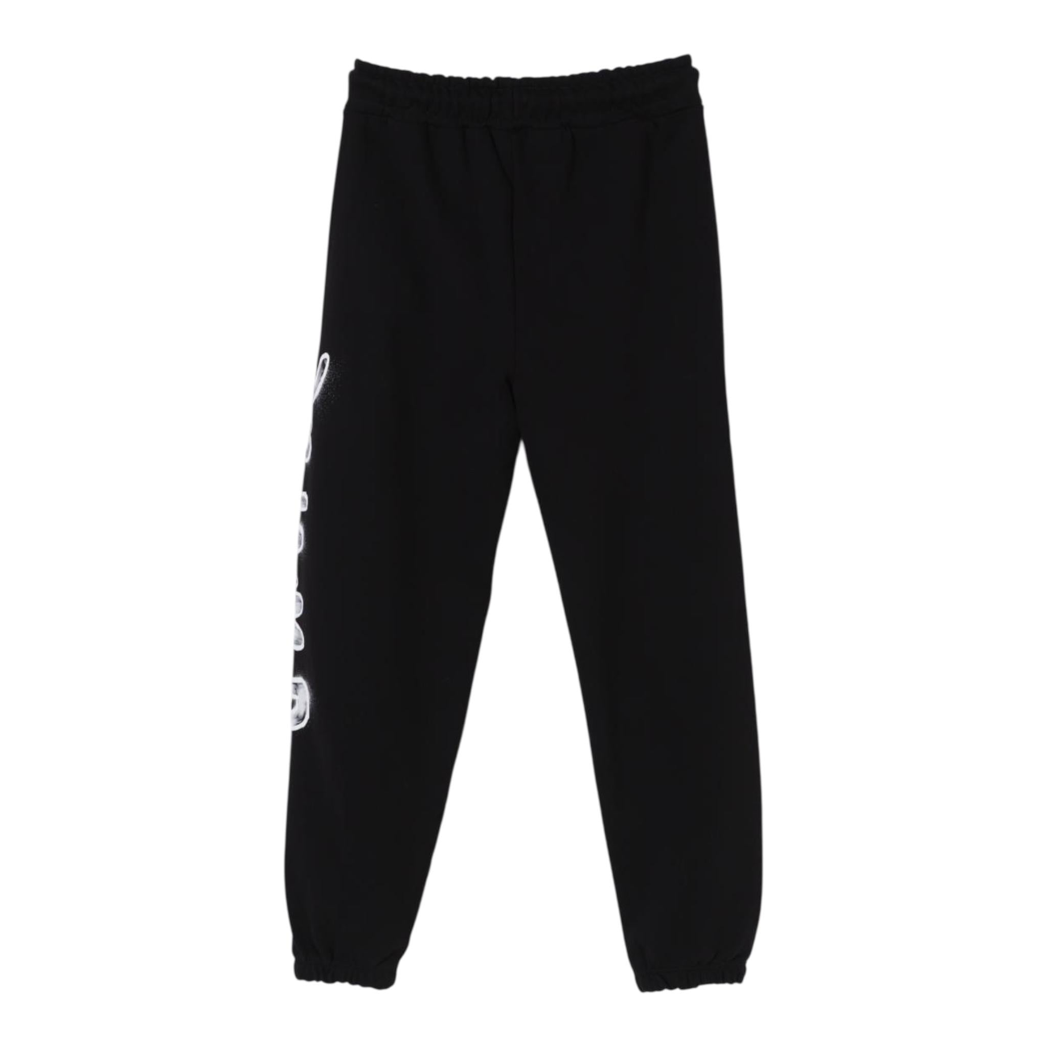 DISCLAIMER pantalone tinta unita con elastico in vita Nero per Bambino 24IDK58246X NERO DISCLAIMER 