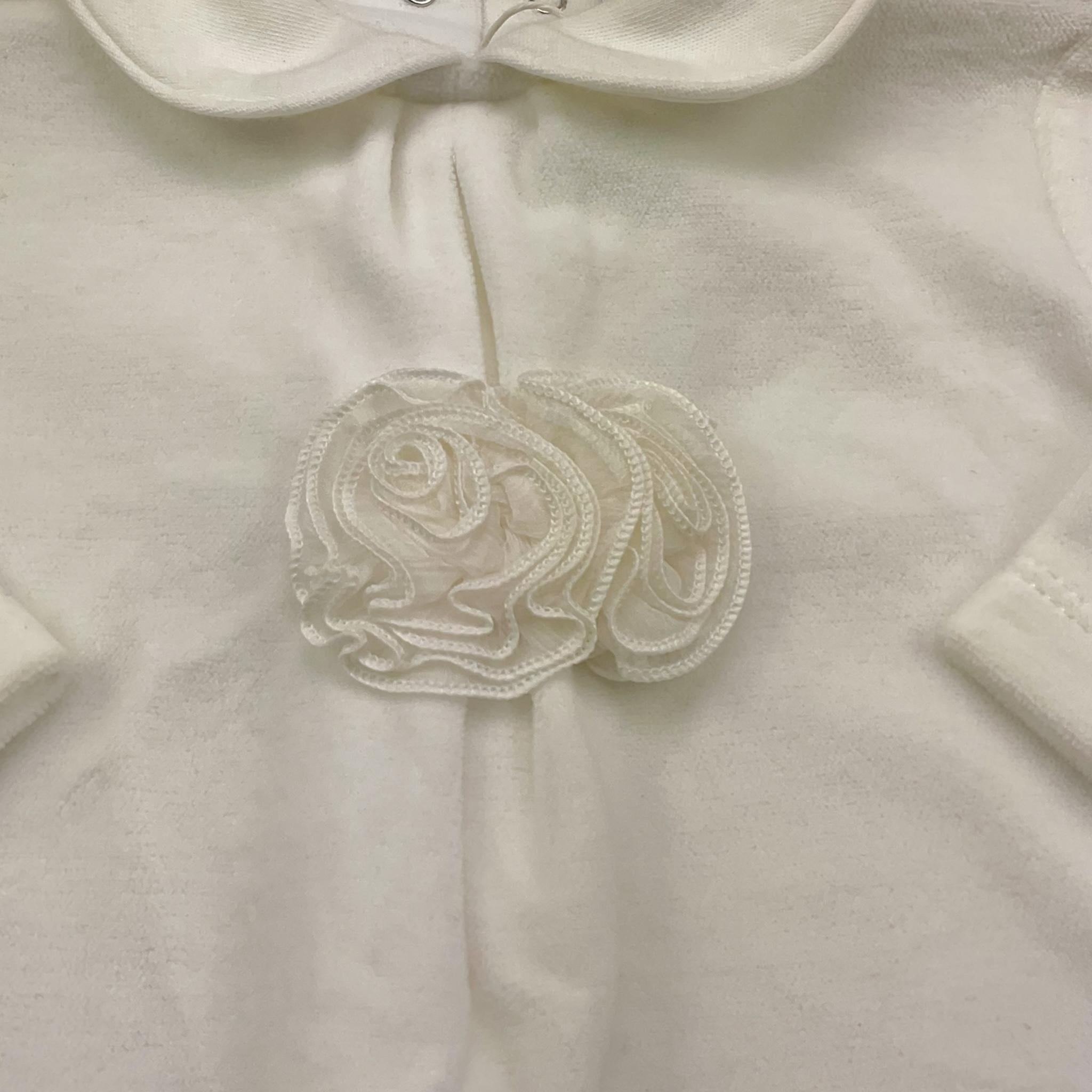 ALETTA tutina tinta unita con applicazione Bianco per Neonata RB999075CIN BIANCO ALETTA 