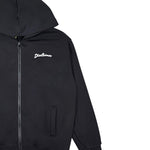 Disclaimer Felpa con Zip E Cappuccio Tinta Unita con Logo per Bambina 25EDK58510 NERO DISCLAIMER 