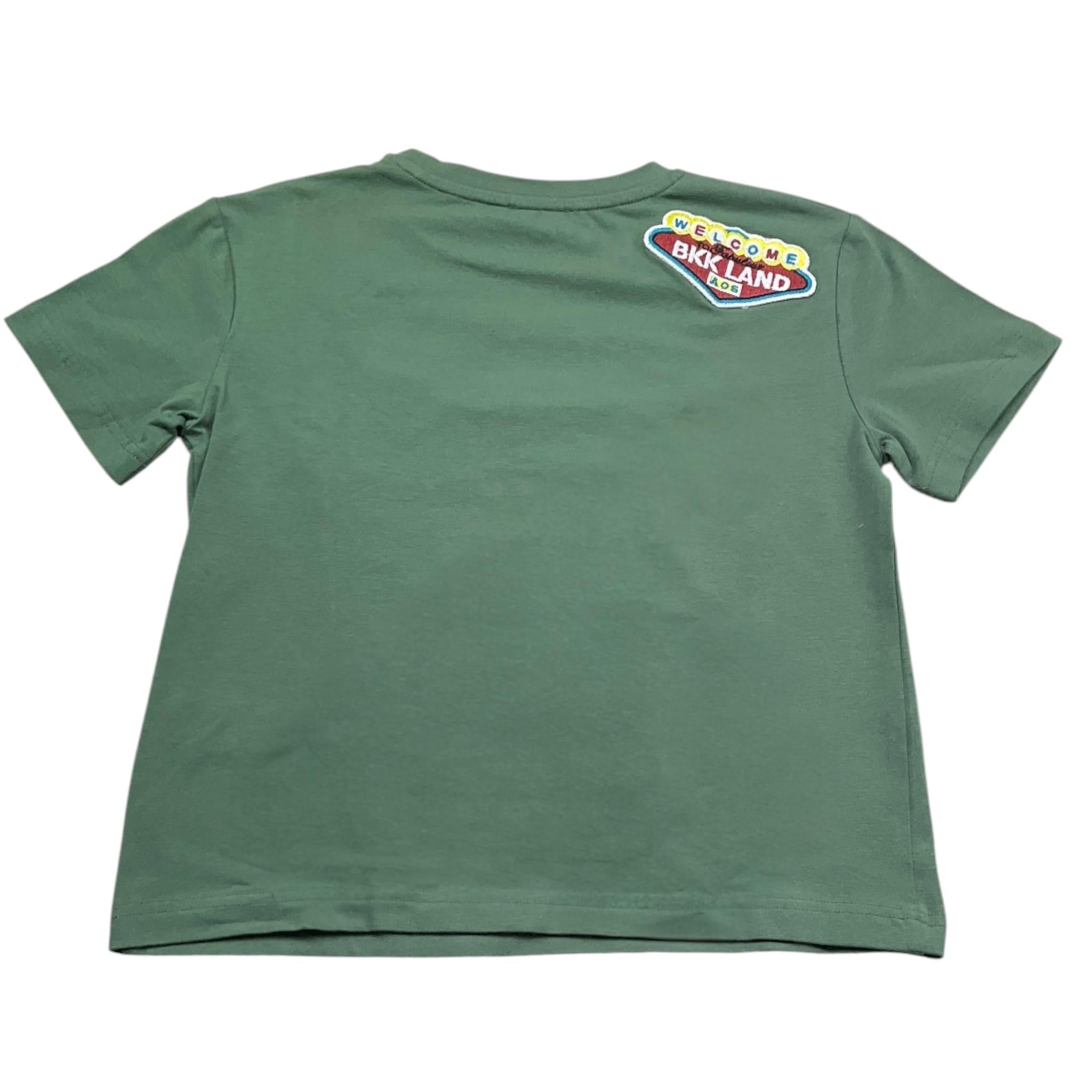Bikkembergs T-Shirt Girocollo con Stampa per Bambino SHNJF VERDE BiKKEMBERGS 