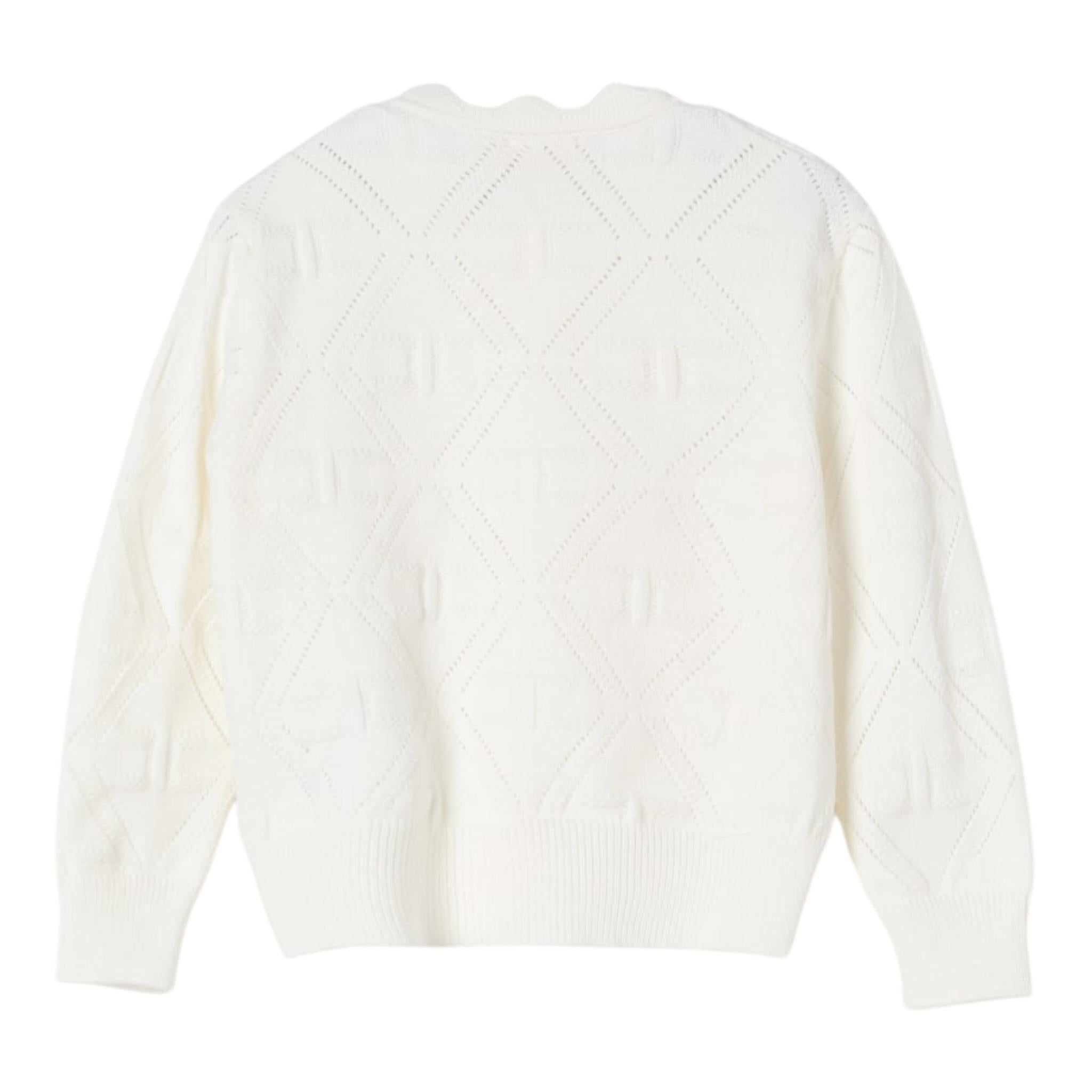 Elisabetta Franchi Cardigan Tinta Unita con Ricami per Bambina EFMA160 PANNA ELISABETTA FRANCHI 