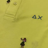 Sun68 Polo Mezza Manica Tinta Unita per Bambino CPA35328 GIALLO SUN68 