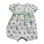 Le Bebe Pagliaccetto Mezza Manica Tinta Unita Fantasia Floreale per Neonata LBG6237 BIANCO LE BEBE 