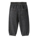 IL GUFO jeans tinta unit con elastico in vita Nero per Neonato A24PL427J0048NX NERO IL GUFO 