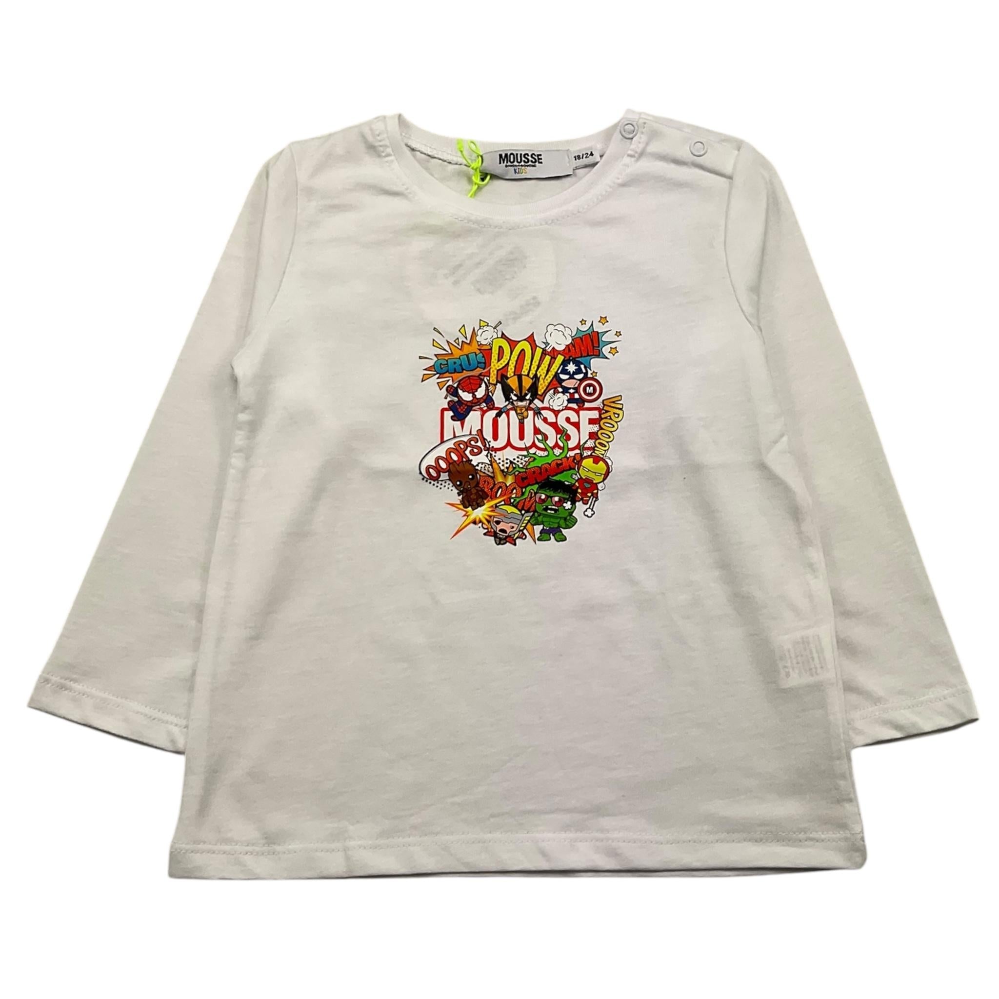 MOUSSE shirt girocollo tinta unita cn stampa marvel Bianco per Neonato HKNTL371W BIANCO MOUSSE 