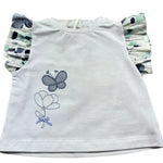 Minibanda T-Shirt Girocollo Tinta Unita con Stampa per Neonata 3B78 BIANCO MINIBANDA 