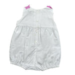 Ilfarobimbi Pagliaccetto Tinta Unita con Fiori per Neonata IFN50962 BIANCO ILFAROBIMBI 