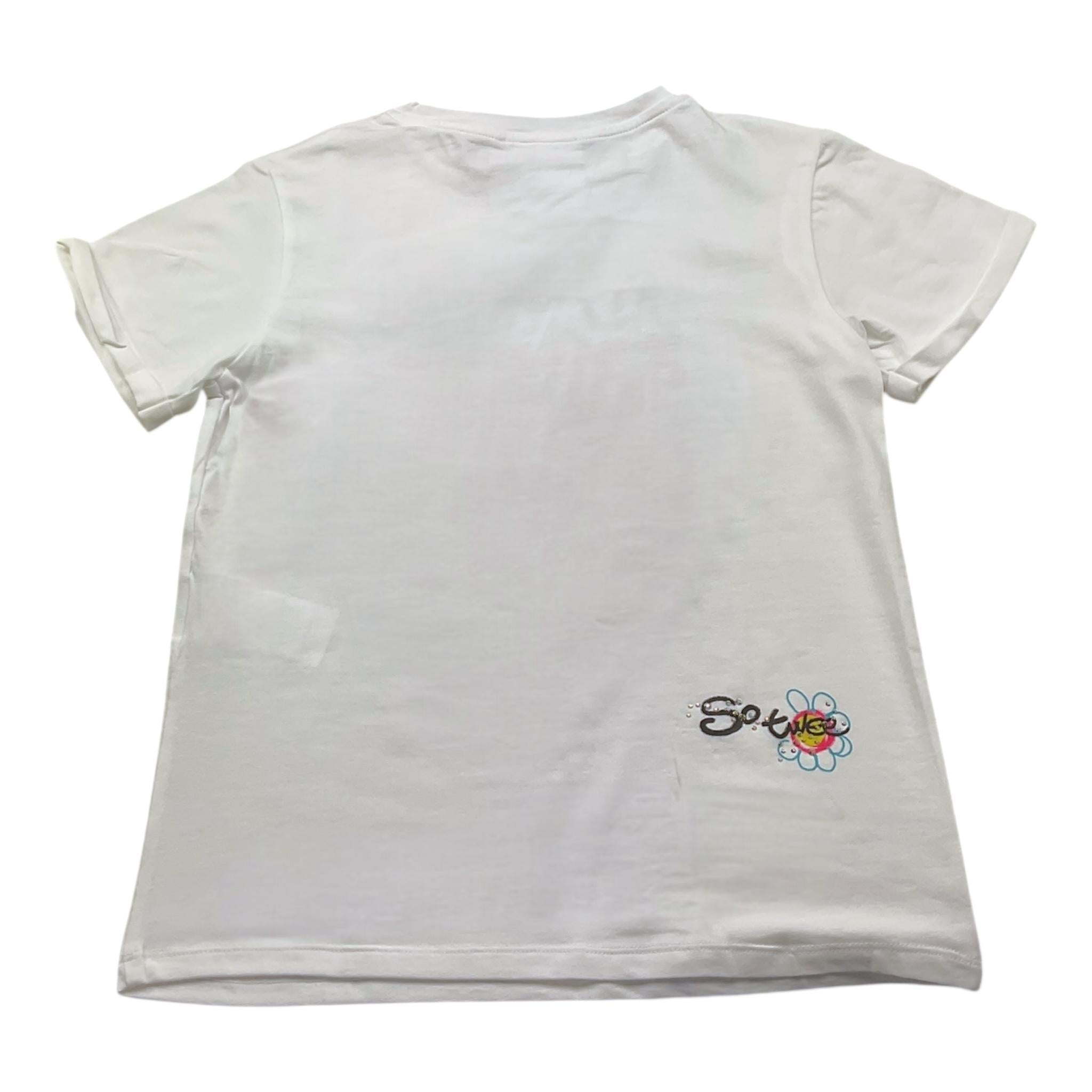 So Twee By Miss Grant T-Shirt Girocollo Tinta Unita con Stampa per Bambina ST0054 BIANCO SO TWEE BY MISS GRANT 
