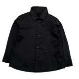 Daniele Alessandrini Camicia Manica Lunga Tinta Unita con Stampa per Neonato 1295C00084 NERO DANIELE ALESSANDRINI 