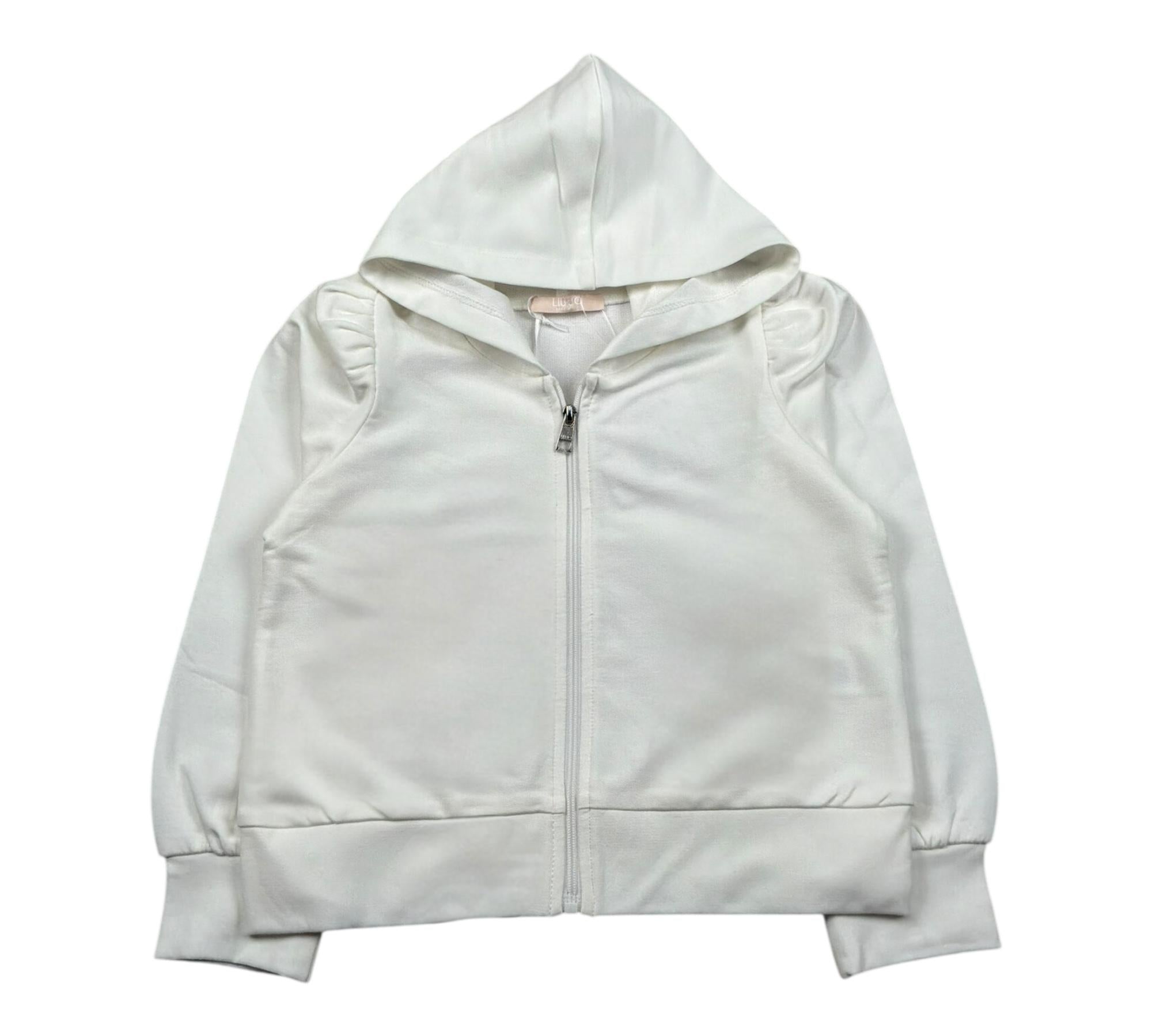 Liu Jo Felpa Chiusa con Cappuccio Tinta Unita per Bambina KA5016 BIANCO LIU JO 