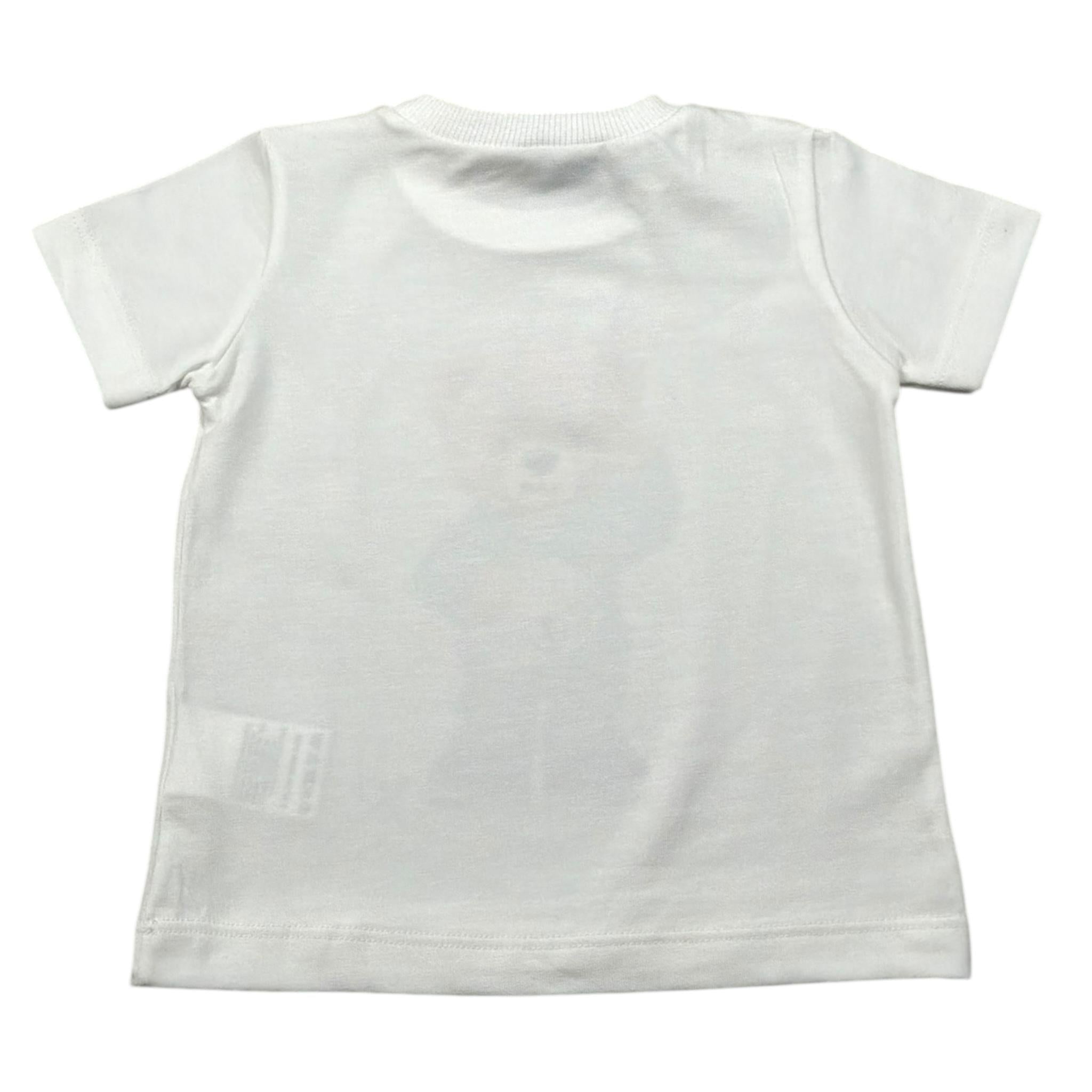 J.O. Milano T-Shirt Girocollo Tinta Unita con Stampa Orso per Neonato 576L1 BIANCO J.O. MILANO 
