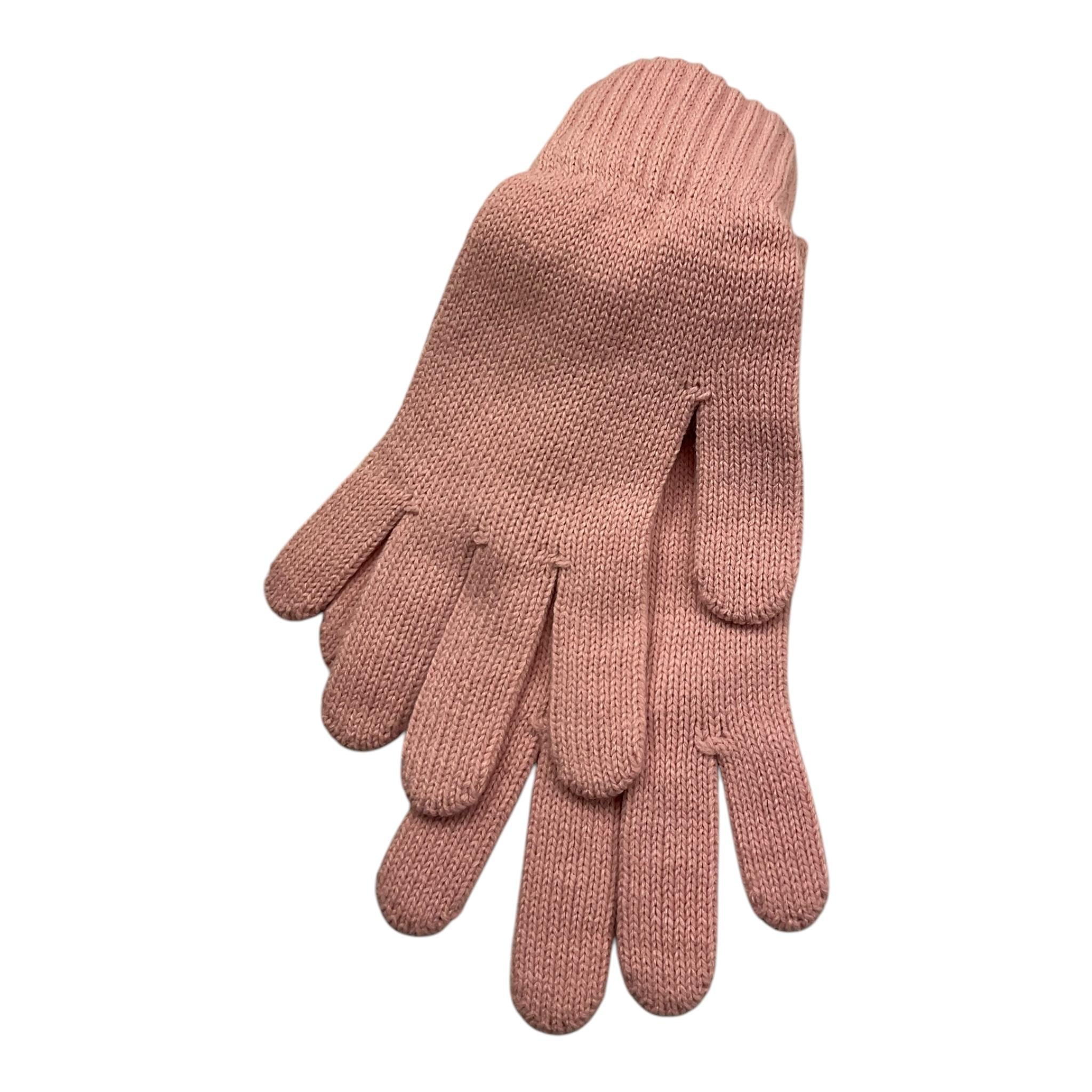 CALVIN KLEIN guanti tinta unita con logo Rosa per Bambina U00525 ROSA CALVIN KLEIN 