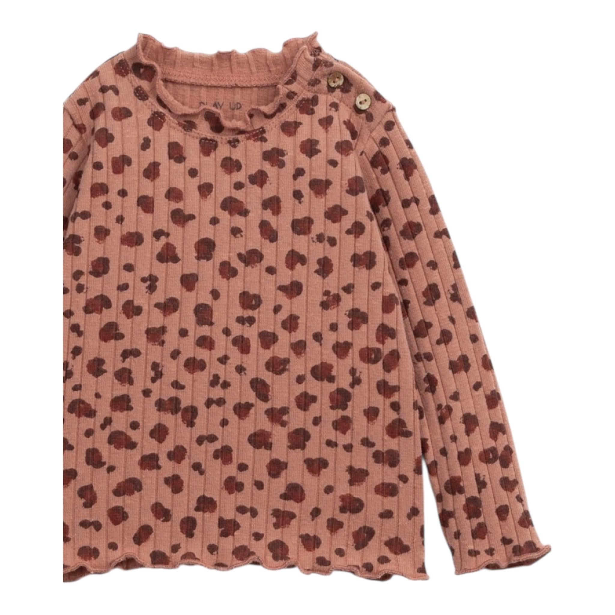 PLAY UP shirt tinta unita con fantasia maculata Terra per Neonata PA022AP11005N TERRA PLAY UP 