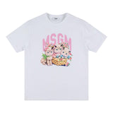 Msgm T-Shirt Girocollo Tinta Unita con Stampa per Bambina S5MSJGTH109 BIANCO MSGM 