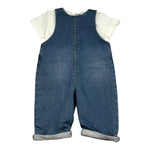 Moschino Completo 2 Pezzi T-Shirt-Salopette In Denim per Neonato MUG01P BIANCO MOSCHINO 