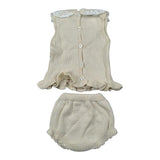 Juliana Completo 2 Pezzi Maglia-Culotte tinta unita Beige per Neonata 25075X BEIGE JULIANA 