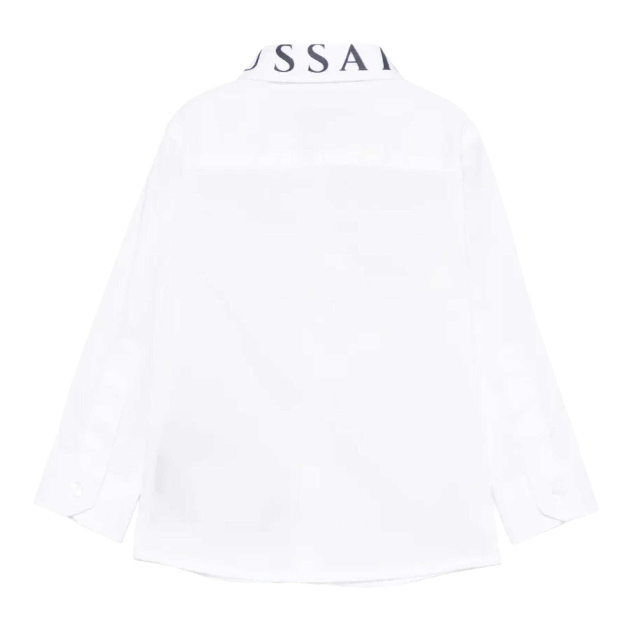 Trussardi Camicia Tinta Unita con Logo per Neonato TIP25091CAX BIANCO TRUSSARDI 