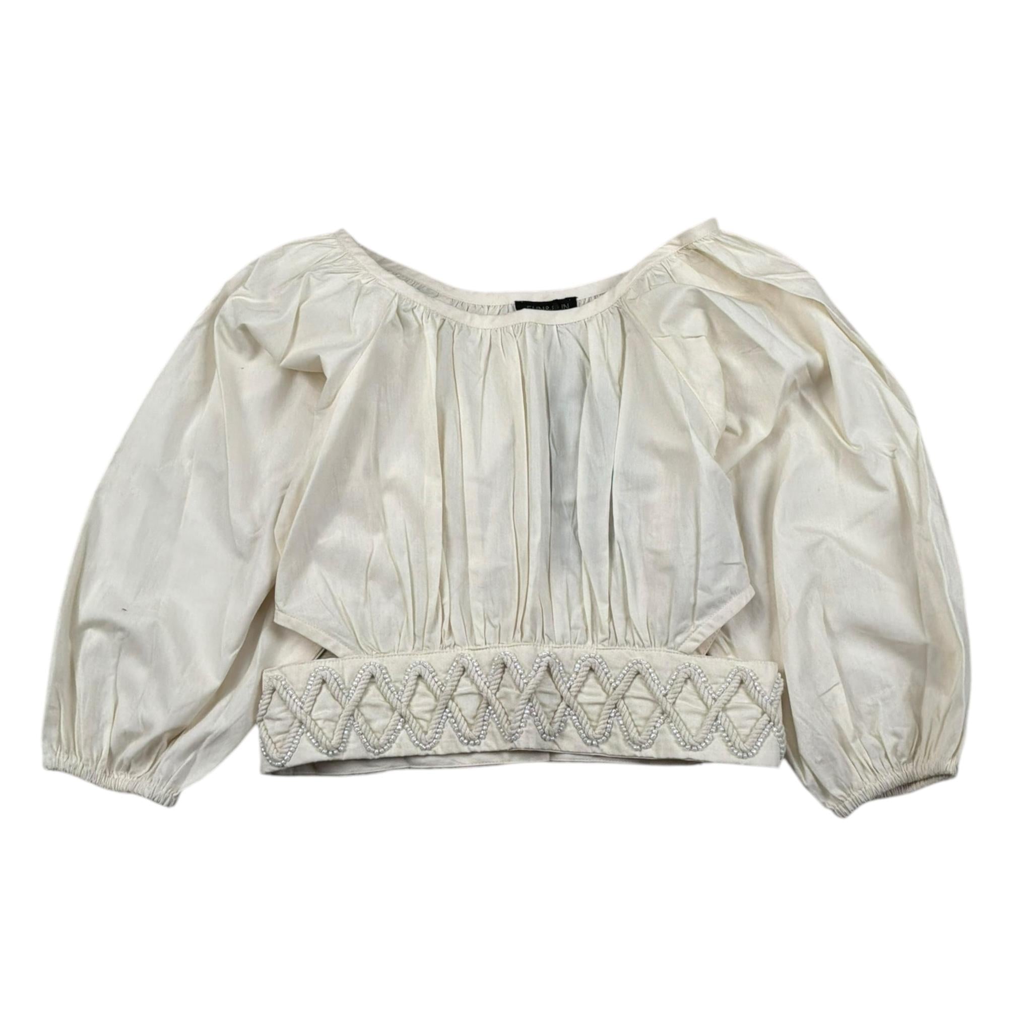 Fun & Fun Camicia Manica Lunga Tinta Unita per Bambina FJSH01269 PANNA FUN & FUN 