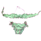 Saint Barth Costume 2 Pezzi Fascia-Mutandina per Bambina EMYLYCRA VERDE SAINT BARTH 