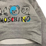 MOSCHINO felpa tinta unita con cappuccio e stampa Grigio per Bambina HDF06I GRIGIO MOSCHINO 