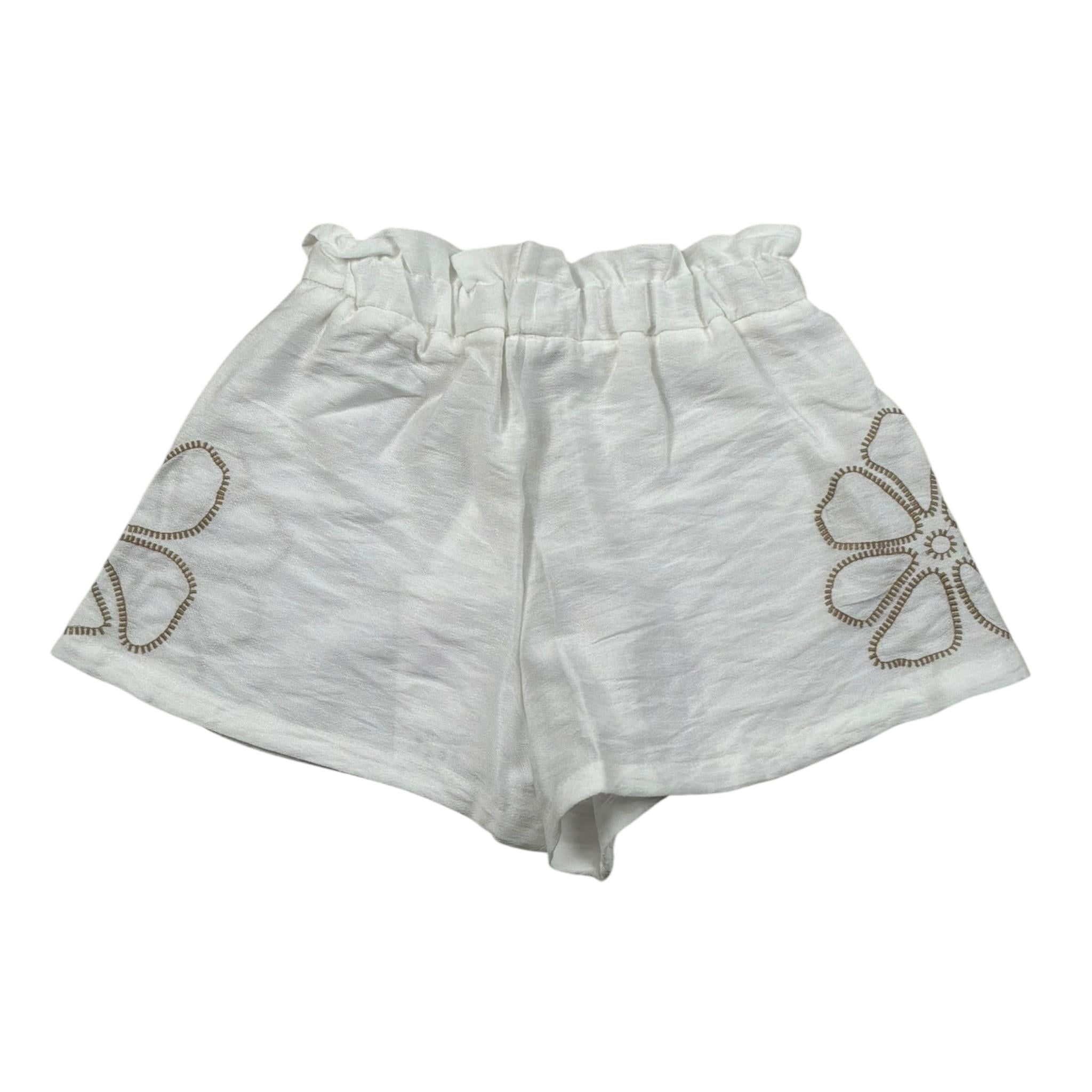 M+E' Short tinta unita Cn Elastic In Vita Bianco per Bambina UE1698 BIANCO M+E' 