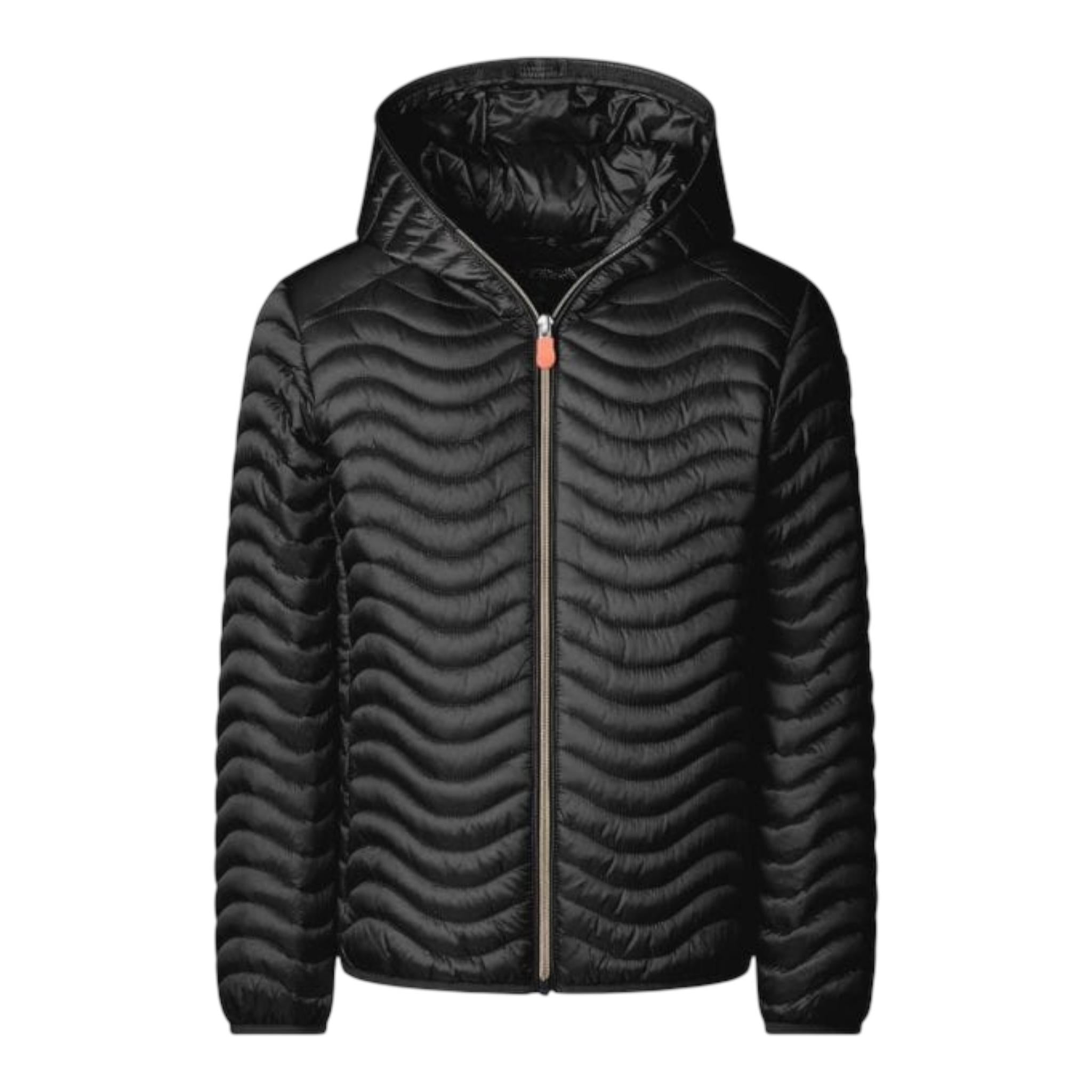 Save The Duck Giubbino Tinta Unita con Zip E Cappuccio per Bambino J32197G BLU SAVE THE DUCK 