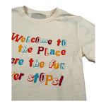 Trussardi T-Shirt Girocollo Tinta Unita con Stampe per Bambino TBP2089TS BEIGE TRUSSARDI 