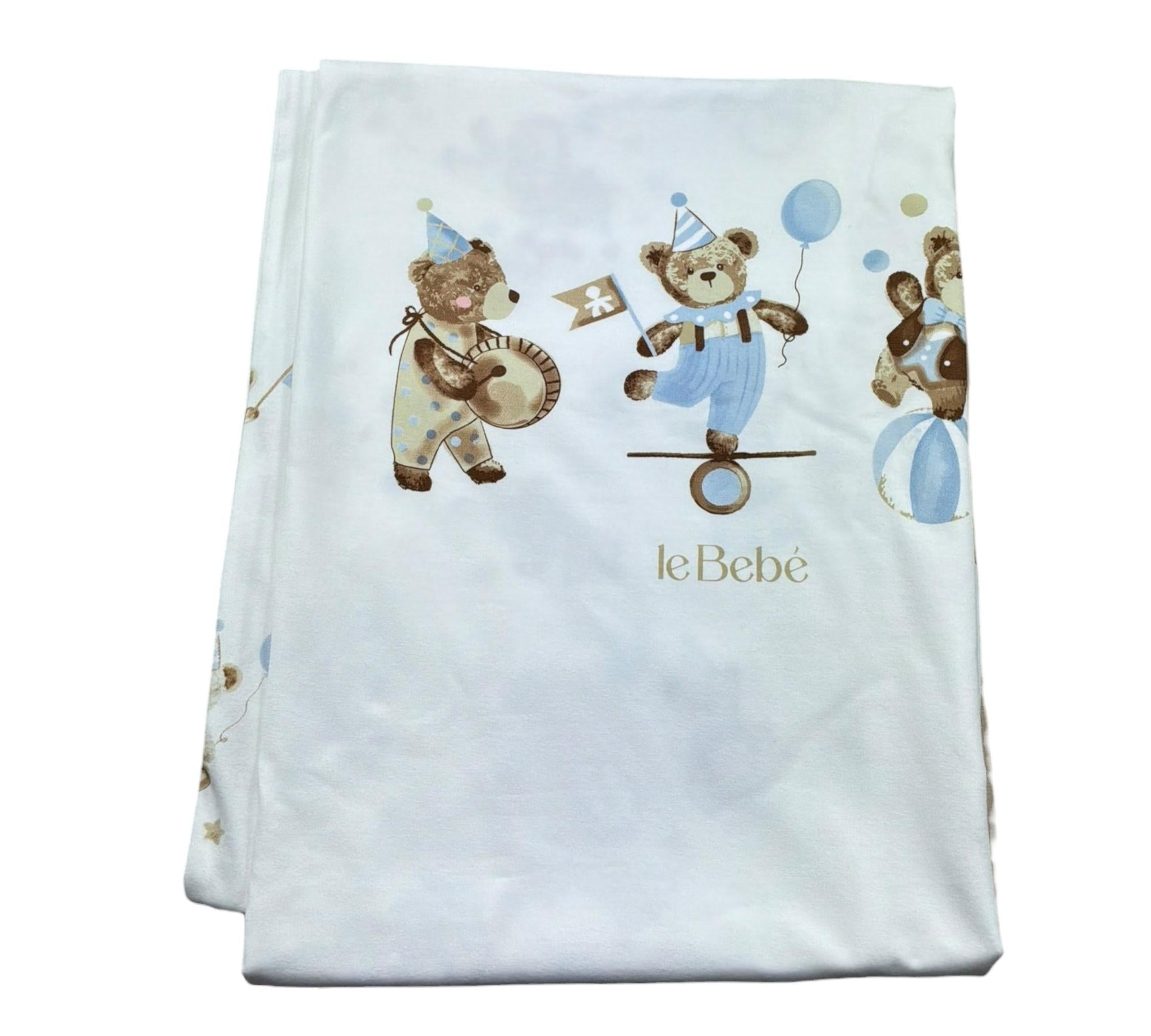 Le Bebe Coperta Tinta Unita con Stampe per Neonato LBB5270 BIANCO LE BEBE 