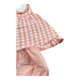 Juliana Abito Giromanica Fantasia Qaudri con Culotte per Neonata 25147 ROSA JULIANA 