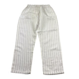 Petit Indi Pantalone Tinta Unita con Fantasia A Righe per Bambino SS25BK8225 BIANCO PETIT INDI 