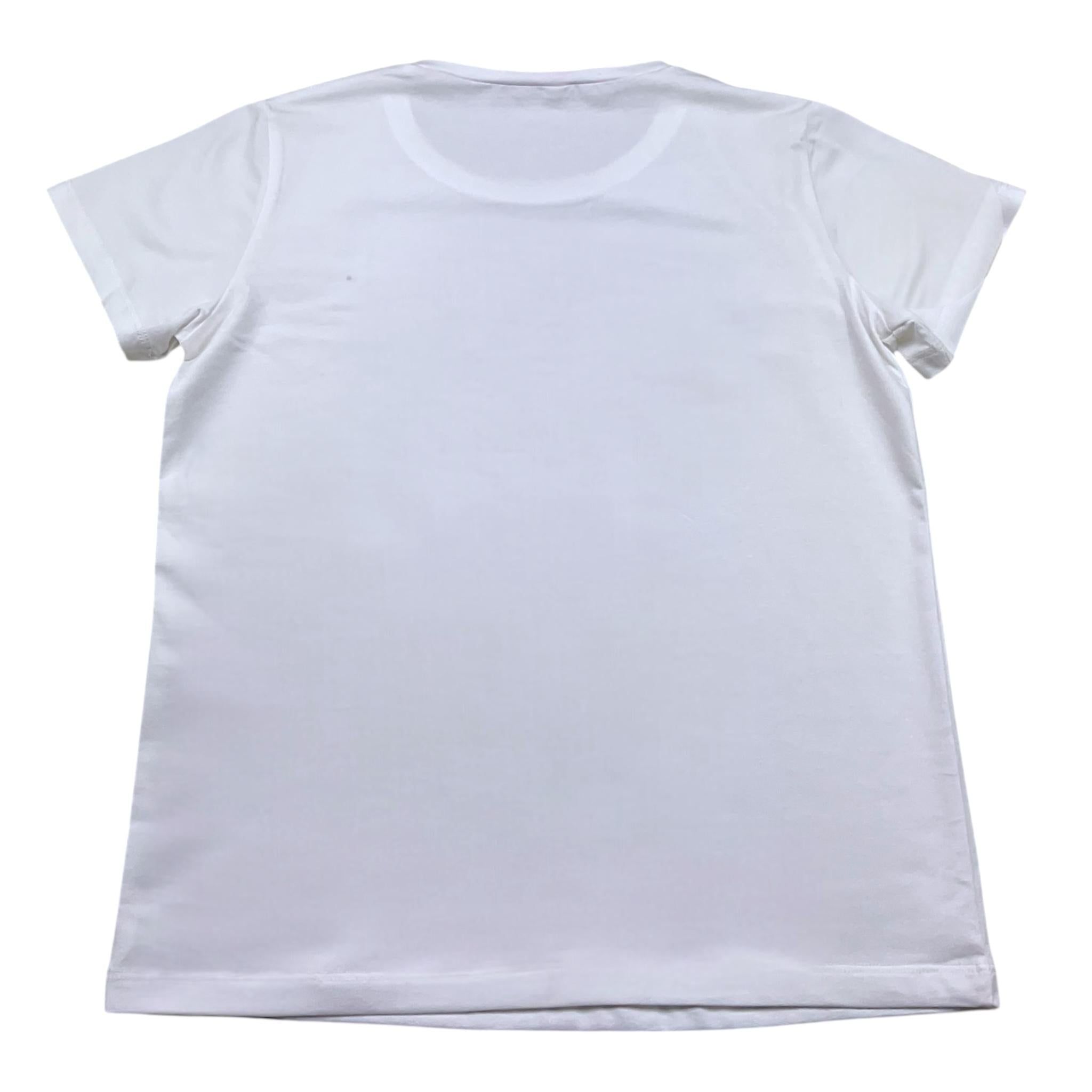 Liu Jo T-Shirt Girocollo Tinta Unita con Paillettes per Bambina GA5018XX BIANCO LIU JO 