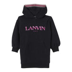 LANVIN abito manica lunga con cappuccio Nero per Bambina N30094 NERO LANVIN 