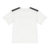 BALMAIN t-shirt girocollo tinta unita con stampa Bianco per Bambino BV8Q81 BIANCO BALMAIN 