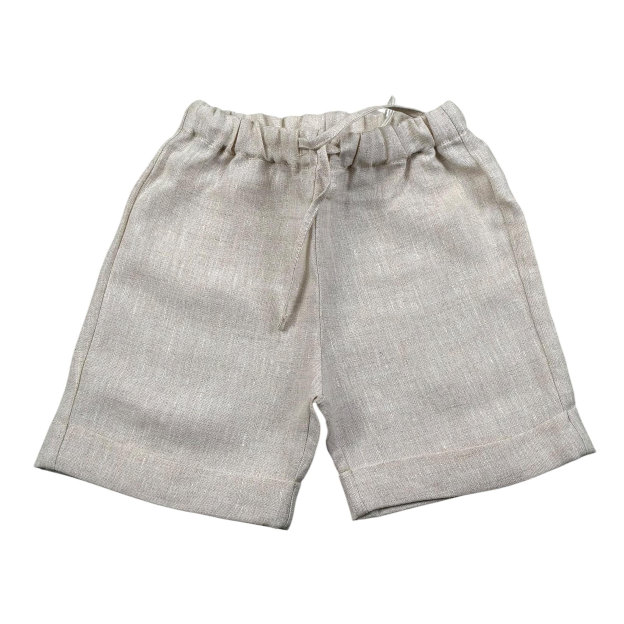 Per Te Bermuda Tinta Unita con Elastico In Vita per Neonato 34148 BEIGE PER TE 