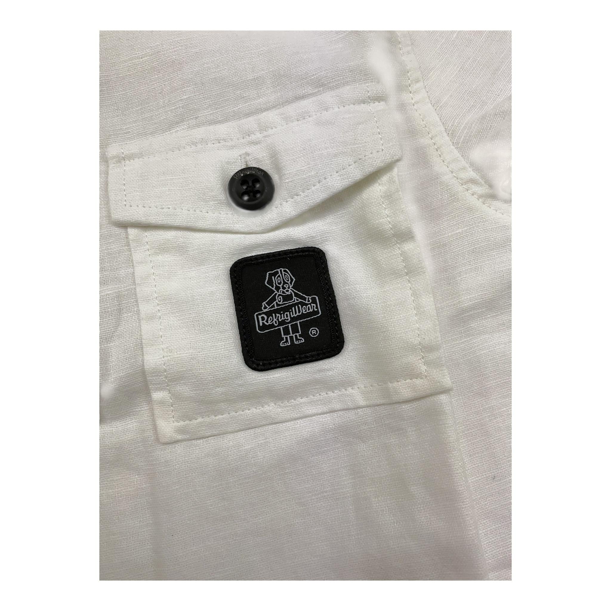 Refrigiwear Camicia Tinta Unita con Collo Coreano per Bambino RW237 BIANCO REFRIGIWEAR 