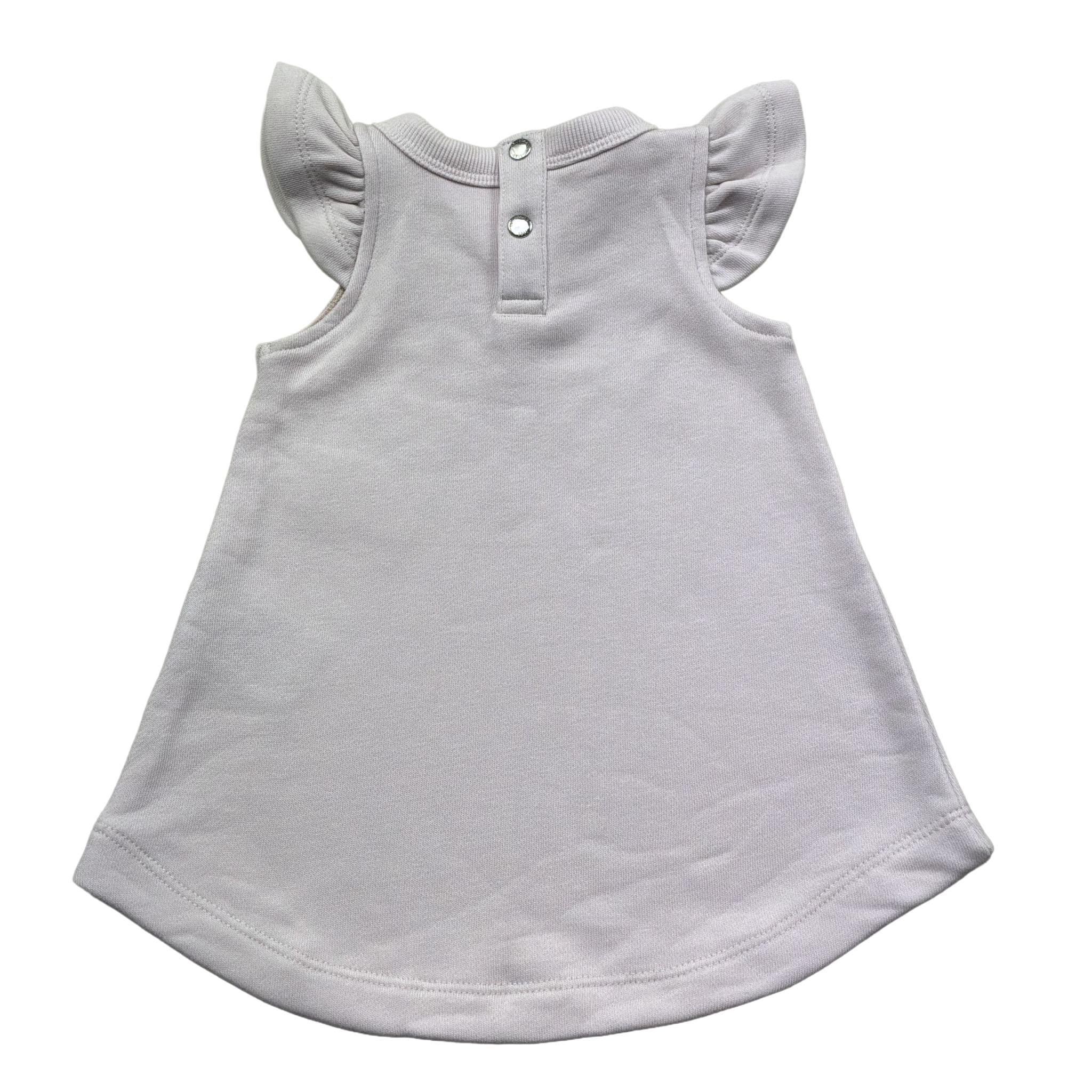 Trussardi Abito Giromanica Tinta Unita con Logo per Neonata TIP26021VE ROSA TRUSSARDI 