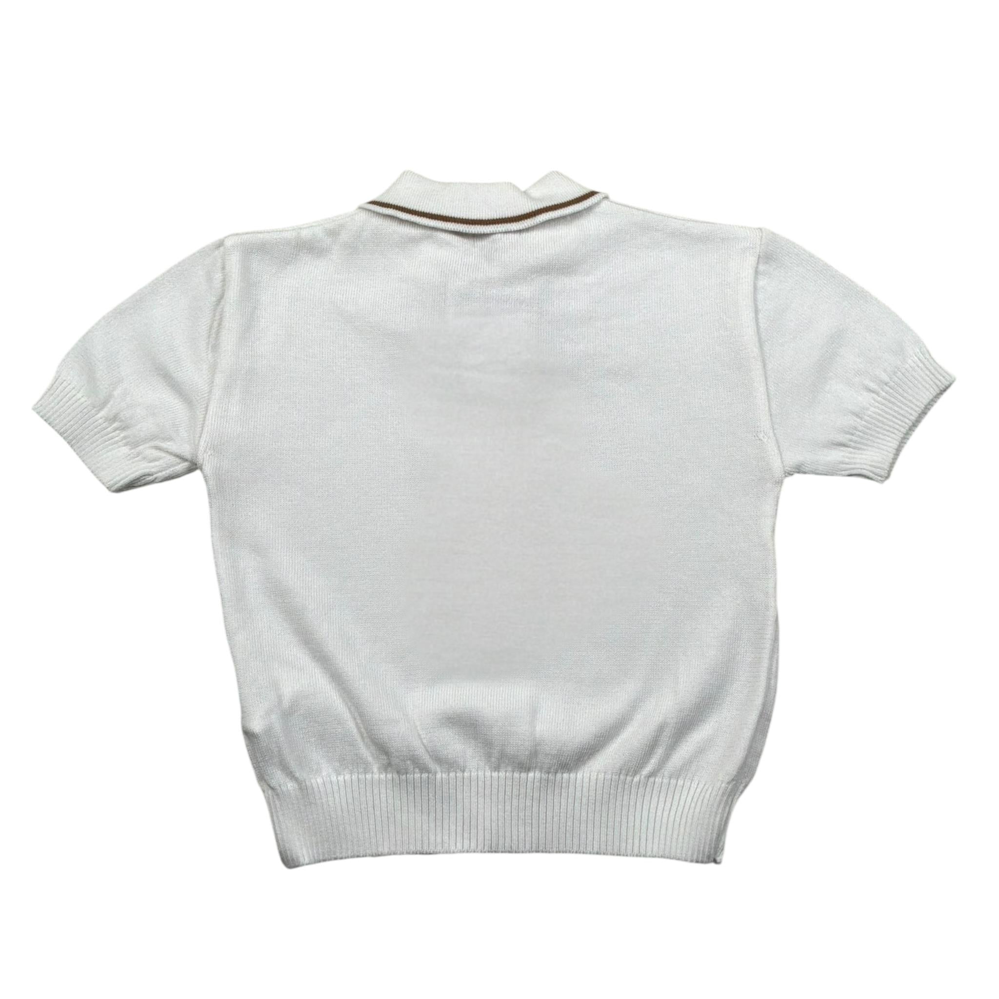 Le Bebe Polo Mezza Manica Tinta Unita per Neonato LBB4950 BIANCO LE BEBE 