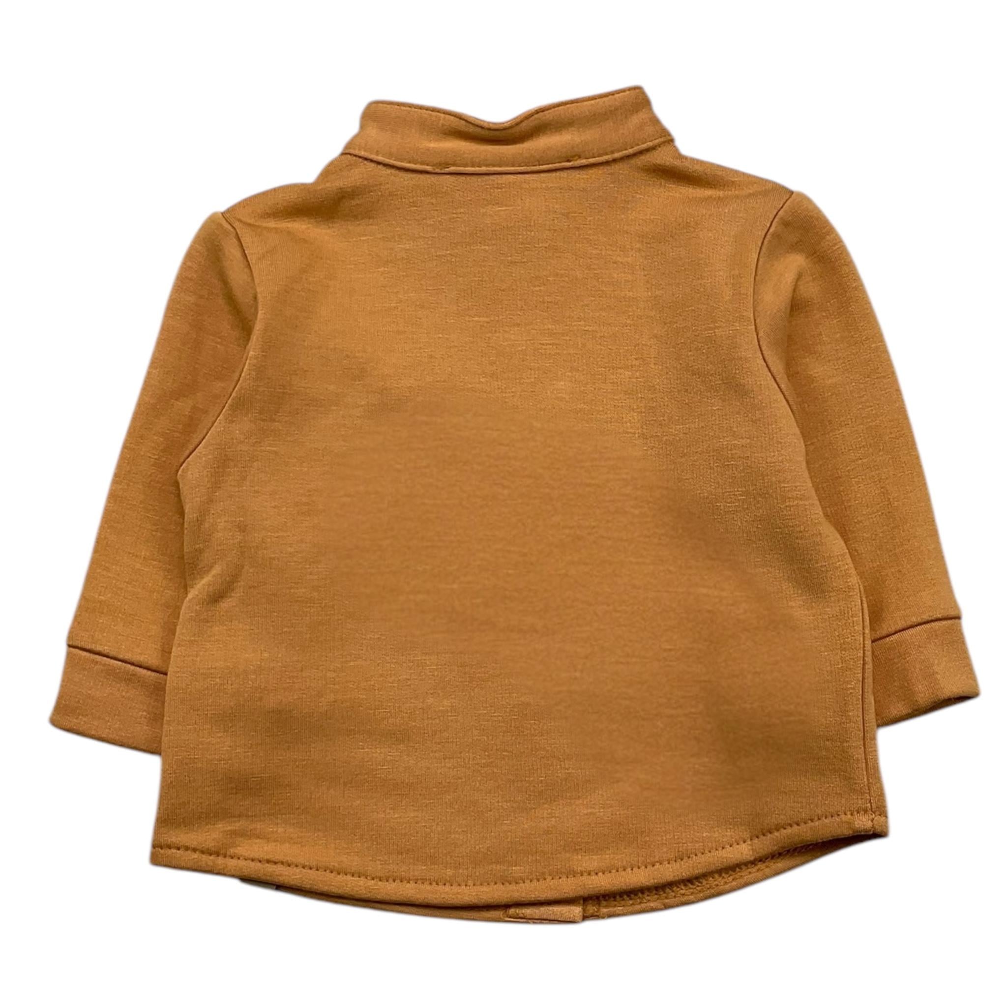 BAMBOOM+BABIES shirt tinta unita con bottoni modello camicia Senape per Neonato 408A SENAPE BAMBOOM+BABIES 