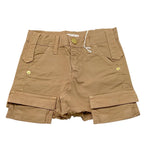 U+È Short Modello Gonna Tinta Unita per Bambina UE1760 SABBIA U+è 