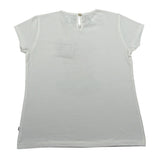 Magil T-Shirt Girocollo tinta unita con Stampa Bianco per Bambina FN26070 BIANCO MAGIL 