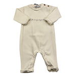 BAMBOOM+BABIES tutina manica lunga tinta unita con stampa in contrasto Panna per Neonato 702 PANNA BAMBOOM+BABIES 
