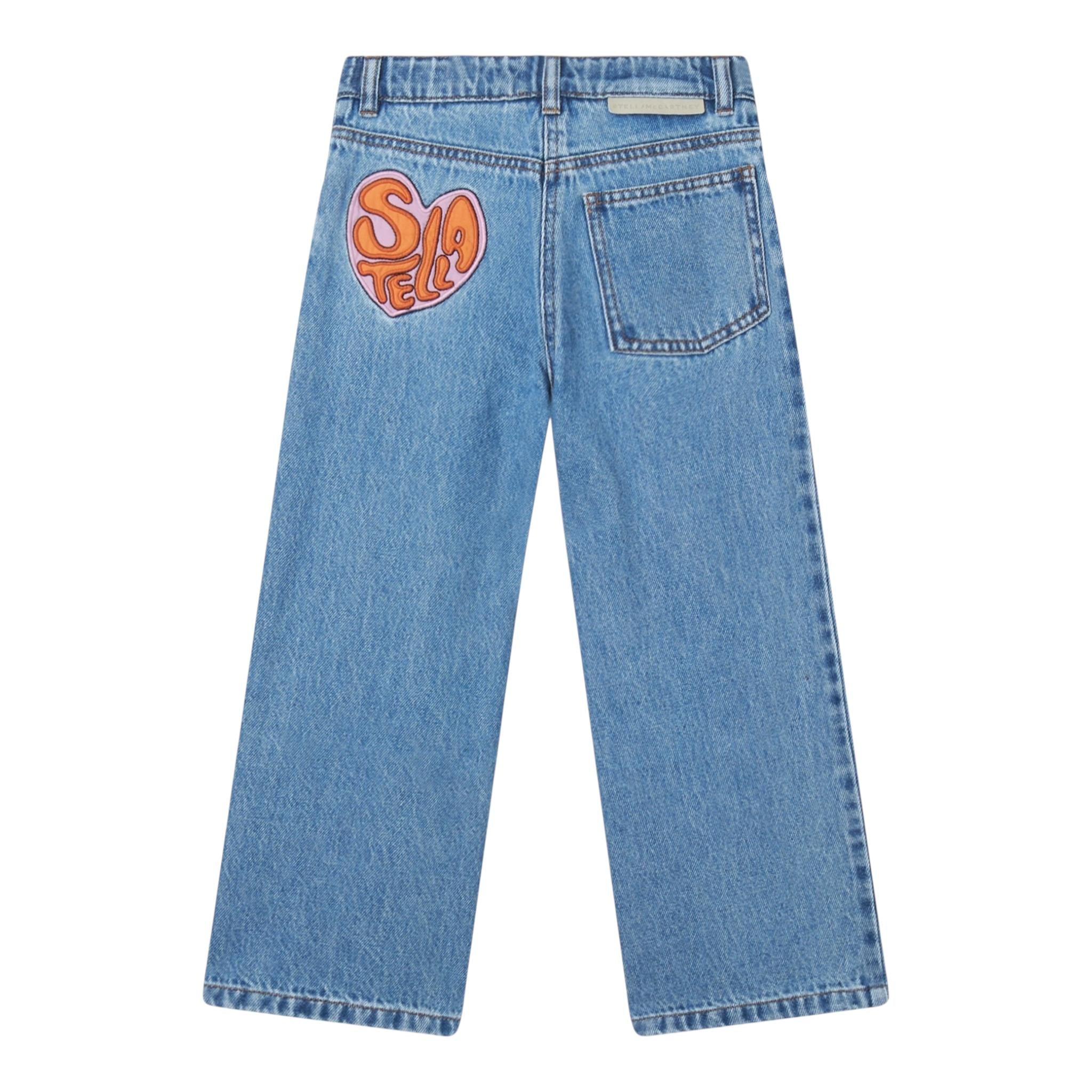 STELLA McCARTNEY jeans tinta unita modello zampa Azzurro per Bambina TV6B10X AZZURRO STELLA McCARTNEY 