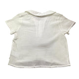 Petit Indi Camicia Mezza Manica Tinta Unita per Bambino SS25BK7314 BIANCO PETIT INDI 