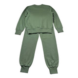 Moschino Completo 2 Pezzi Felpa-Pantalone Tinta Unita per Bambino HPK03E VERDE MOSCHINO 
