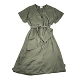 Xacus Abito Mezza Manica Tinta Unita per Bambina 15127 VERDE XACUS 