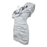 Marc Ellis Abito Monospalla Tinta Unita con Logo per Bambina JMJDR01239X BIANCO MARC ELLIS 
