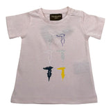 Trussardi T-Shirt Girocollo Tinta Unita con Stampa per Neonata TIP21107 ROSA TRUSSARDI 